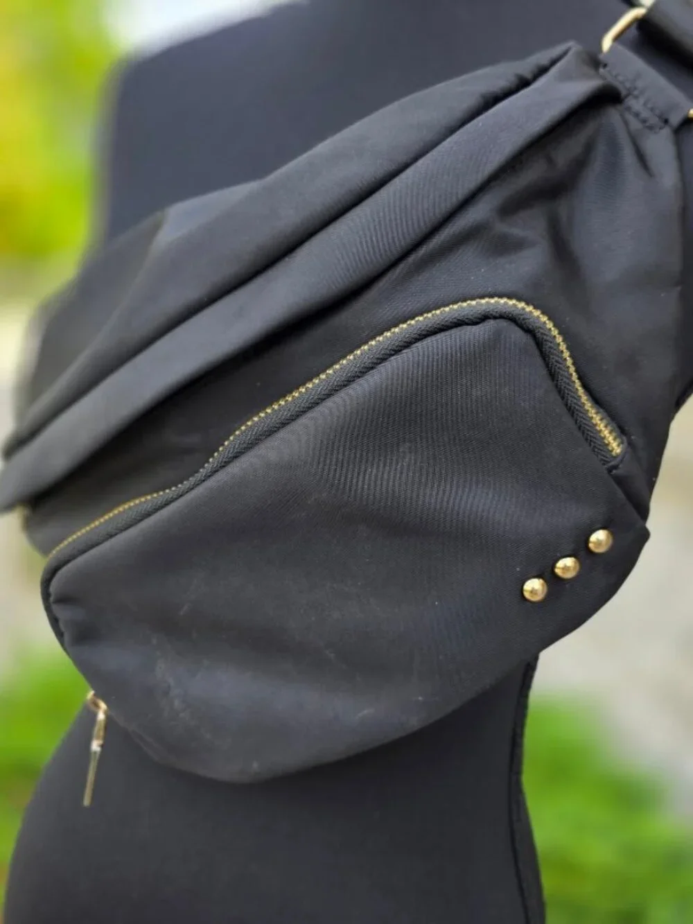 Pretty Simple Savannah Black Nylon Sling Crossbody Bag
